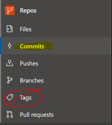 Add a tag in Azure DevOps