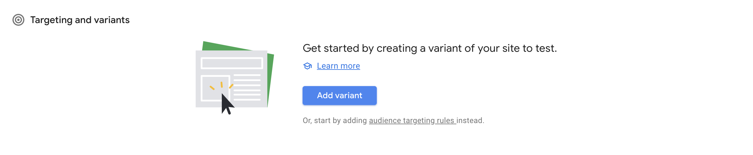 Adding variants in an A/B test in Google Optimize