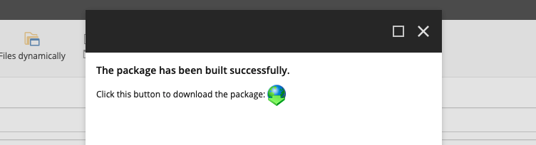 Download package after it's been built in Sitecore