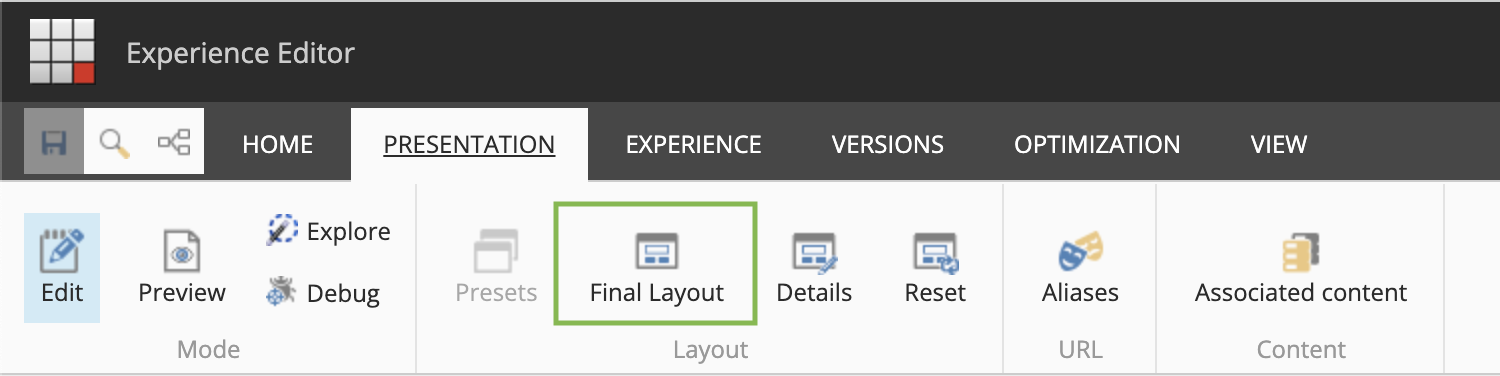 Sitecore Experience Editor Final Layout