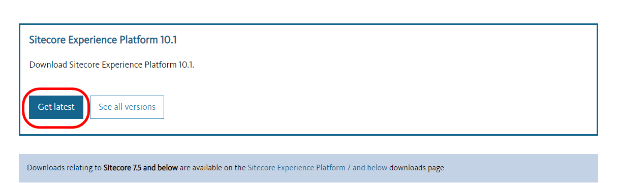 Download Sitecore Experience Platform 10.1