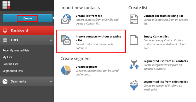 Import contacts to Sitecore without creating a list