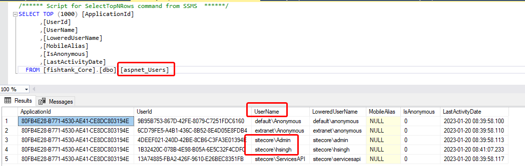 Unlock Sitecore User Account Using SQL Server