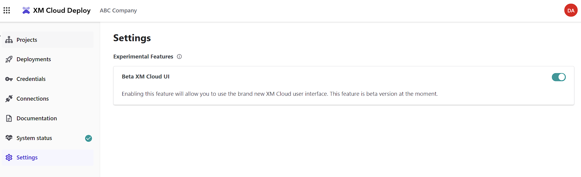 Sitecore XM Cloud Deploy Beta User Interface Tour