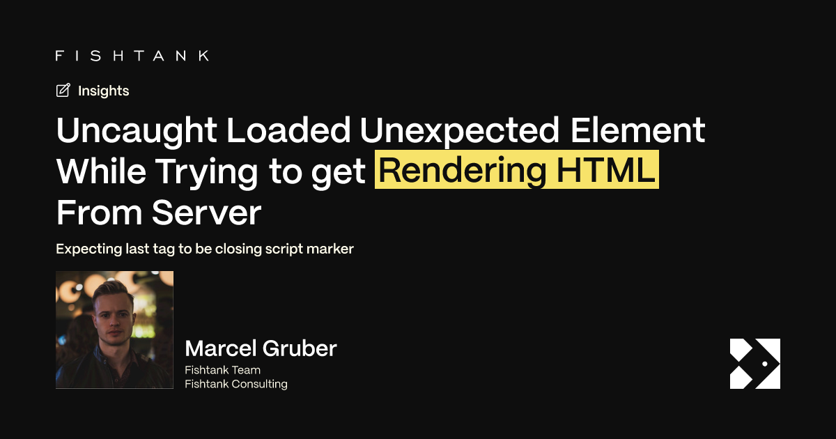 Uncaught Loaded Unexpected Element While Trying to get Rendering HTML ...